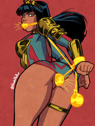 1girls ass beauty_mark bola bondage brazilian breasts dark-skinned_female dc dc_comics female female_only gag gagged knohphiltur latina penetration wonder_woman wonder_woman_(series) yara_flor