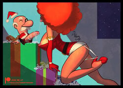 christmas cum exposed_breasts male mayor_mayor panties panty_pull penis powerpuff_girls pussy_juice pussy_juice_trail sara_bellum thedirtymonkey wet_panties