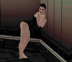 1girls 3d 3d_(artwork) aries ass bending_over black_lipstick corset daisy_ridley derangedgod female female_only goth gothic_lolita hands_on_wall indoors leaning_forward legs legs_crossed legs_together looking_away looking_pleasured naked oily one_leg_up pale-skinned_female pale_skin ponytail posing pov pushing pussy rey scifi side_view sith sith_rey smile smiling solo star_wars xnalara yellow_eyes