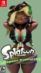 3d huge_ass huge_breasts marina_(splatoon) octoling palisal splatoon zipper