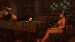 3d blood_elf blowjob fantasy fellatio female futa_on_female futanari goblin goblin_(warcraft) goblin_female horde kaelscorner large_breasts larger_female pandaren pandaren_female size_difference smaller_female world_of_warcraft wow