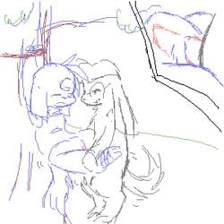 against_tree anthro bound cave_story digital_media_(artwork) duo female forced genitals hands_tied hatiimiga lagomorph low_res male male/female mammal mimiga penetration penis plant pussy rape sex sketch skoll spread_legs standing standing_sex tree vaginal_penetration video_games x-ray