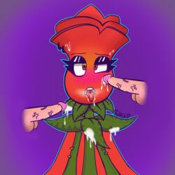 1girls cum cum_in_mouth cum_on_face da5h female penis plant plant_girl plants_vs_zombies plants_vs_zombies:_garden_warfare rose rose_(pvz)