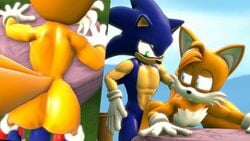 2boys 3d anal anal_insertion anal_penetration anal_sex animated ass big_ass clothing exposed_torso femboy footwear furry gay girly gloves handwear humanoid male mostly_nude mp4 pov public scoutfuntf2 sonic_(series) sonic_the_hedgehog sound sound_effects source_filmmaker tails video