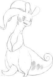 animal_genitalia anthro bodily_fluids cum cum_drip dripping genital_fluids genital_slit genitals goodra hi_res male nintendo pokémon_(species) pokemon pokemon_(species) shy slit solo standing video_games warlordhunter01