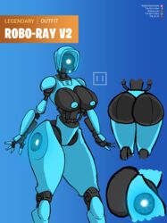 1girls big_ass big_butt blue_eyes faceless faceless_character faceless_female fortnite fortnite:_battle_royale fortnite:_save_the_world glowing_eyes mechanical ray_(fortnite) robo-ray robot tagme the_boi_in_box thick_thighs