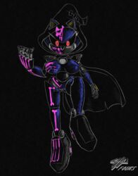 big_breasts black_heels cloak female_only fours_(artist) goes_hard halloween halloween_costume heels hood pussy reaper_metal_sonic reaper_metal_sonique red_eyes robot robot_girl rule_63 sonic_(series) sonic_forces_speed_battle sonic_the_hedgehog_(series) thick thick_thighs