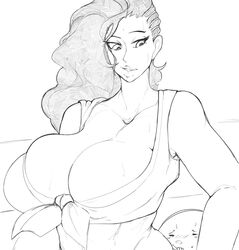 1girls brazilian brazilian_female breasts capcom cleavage female huge_breasts latina laura_matsuda long_hair looking_back monochrome smoxul street_fighter street_fighter_v video_games voluptuous wide_hips