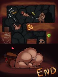 after_rape ana_spelunky big_ass big_butt cum_in_pussy female female_protagonist naked rape spelunky spelunky_2 thingshappen