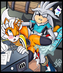 anthro boat bodily_fluids cum cum_inside darkfang100 ejaculation genital_fluids hi_res jersey male male/male mario_and_sonic_at_the_olympic_games olympics silver_the_hedgehog skateboard sonic_(series) sonic_the_hedgehog_(series) tails vehicle watercraft