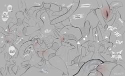 anthro arthropod bodily_fluids english_text female flukes_(hollow_knight) genital_fluids genitals heart hi_res hollow_knight hornet_(hollow_knight) insects pussy pussy_juice regreto2 team_cherry tentacle tentacle_sex text video_games