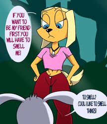 ass ass_up brandy_and_mr._whiskers brandy_harrington canine comic disney disney_channel forest furry furry_tail mr._whiskers rabbit sqhdby toon_disney unseen_male_face