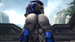 1boy 3d alien animated anus armor ass ass_shake backside balls big_ass big_balls big_butt big_penis butt gay halo_(game) halo_(series) helmet large_ass large_penis looking_over_shoulder male male_only male_sangheili_(halo) no_humans no_sound penis rayhuma sangheili sfm solo source_filmmaker swinging_balls swinging_penis thick thick_ass thick_thighs thighs twerking video viewed_from_behind watermark