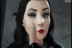 1boy 1girls 3d animated bioshock bioshock_infinite black_hair blue_eyes bodysuit clothing edging elizabeth_comstock erection faceless_male fellatio female femdom human interlacing malesub oral orgasm_denial penis_on_face penis_on_lips penis_rub penis_rubbing_face pov redmoa shorter_than_10_seconds small_penis sound source_filmmaker tagme teasing uncensored video voice_acted