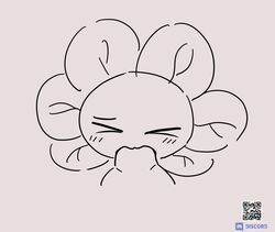 1boy animated blowjob blush blushing closed_eyes cum cum_in_mouth cum_inside disembodied_penis eyes_closed fellatio flower flower_petals flowey_the_flower gray_background jolliu male monochrome penis petals plant sex undertale