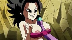 1boy 1girls animated breasts caulifla dragon_ball dragon_ball_super funsexydragonball gif paizuri straight tagme