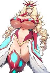 1girls 2010s armor belly belly_button big_breasts blonde_female blonde_hair breasts cleavage curly_hair curvaceous curvy drill_hair female getter_emperor getter_robo getter_robo_arc headpiece huge_breasts humanized large_breasts light-skinned_female light_skin long_hair massive_breasts mecha_musume navel partially_clothed ringlets robot_girls_z rule_63 shiny_skin skimpy_armor thick thick_thighs thirty_8ght underboob voluptuous