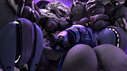 3d alien anus arbiter armor ass balls big_ass big_balls big_breasts big_butt big_penis blowjob breasts dark_body fellatio futanari grey_skin halo_(game) halo_(series) helmet large_ass large_breasts large_penis male nipple_piercing nipples no_humans oral penis rayhuma sangheili sfm sharp_fingernails sharp_teeth source_filmmaker thick thick_ass watermark yellow_eyes