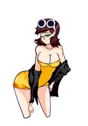 1girls big_breasts breasts brown_hair busty cleavage clothes clothing female female_only frown green_eyes huge_breasts jacket large_breasts nipple_bulge nipples one_eye_closed rubick sad solo solo_female solo_focus sunglasses sunglasses_on_head the_loud_house thicc_qt