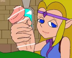 1boy 1girls animated bare_shoulders blue_eyes bouncing_breasts breasts cd-i censored clothed_female_nude_male ema_frz ema_npr eyebrows faces_of_evil female handjob humanoid jiggle link looking_at_viewer nintendo princess_zelda straight the_legend_of_zelda the_legend_of_zelda_(cd-i) unseen_male_face wand_of_gamelon zelda_(cd-i)