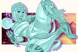 1girls big_breasts breasts capcom cleavage dark-skinned_female dark_skin edit eleven_(street_fighter) feet feet_together female female_only large_breasts legs_open legs_spread looking_at_viewer menat open_legs reiq solo spread_legs stirrup_legwear stirrup_socks street_fighter street_fighter_v thighhighs toeless_legwear