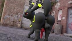 3d animated big_ass blender blender_(software) feral furry knot loop male male_only mrlolzies101 no_sound pokemon presenting_hindquarters shaking thick_thighs twerking umbreon video