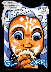 1boy 1girls ahsoka_tano clone_wars english_text female fireopera jedi jedi_padawan male penis star_wars tagme text the_clone_wars:_season_one togruta