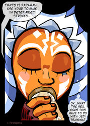 1boy 1girls ahsoka_tano clone_wars english_text female fireopera jedi jedi_padawan male penis star_wars tagme text the_clone_wars:_season_one togruta