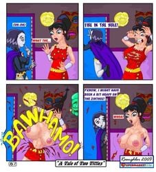 breast_expansion dc_comics donna_troy rachel_roth raven_(dc) roonghler straight_hair teen_titans wonder_girl wonder_woman_(series)