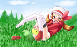 artist_request bellsprout cunnilingus erect_nipples legwear lyra_(pokemon) nintendo no_shoes pokemon pokemon_hgss pokephilia pussy_juice pussy_milking smooth_skin source_request stockings sucking tear thighhighs