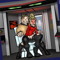 captain's_chair cum_in_pussy cum_inside female female_on_top girl_on_top human james_t._kirk janice_rand male on_top red_shirt reverse_cowgirl_position ride riding russkere ships_bridge star_trek star_trek_the_original_series starfleet_insignia starfleet_uniform straight_hair woman_on_top