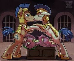 computer_olympics dragon flash_sentry friendship_is_magic gay horsecock kissing male_only my_little_pony royal_guard_(mlp) smooth_skin spike_(mlp) yaoi