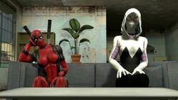 2girls 3d animated anothercrazysfmstuff building_destruction giantess giantess_growth growth gwen_stacy lady_deadpool large_ass marvel mask masked_female planet sound spider-gwen tagme video wanda_wilson