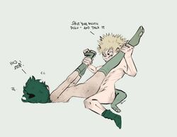 2boys aged_up anal anal_sex cat_costume cat_ears catboy deku feline gay izuku_midoriya katsuki_bakugou knee_highs knee_pads kneepads missrdiecko my_hero_academia yaoi