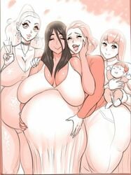 2futas 2girls age_difference ashley_(fellatrix) baby big_belly big_breasts child couple cute daughter double_pregnancy expecting family fellatrix full-package_futanari futa_on_futa futa_wife futa_with_female futa_with_futa futanari gilf grandmother hand_on_belly hand_on_face happy implied_futanari karen_(fellatrix) lovers lydia_(fellatrix) married_couple mature_female milf mother mother_and_child mother_and_daughter multiple_pregnancies necklace parent parent_and_child pregnant ready_to_pop sarah_(fellatrix) skin_tight smile thick_lips thick_thighs tight_clothing white_dress white_hair wholesome wife_and_wife