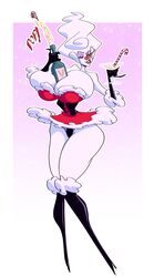 anthro big_breasts christmas cleavage female santa_costume slb snowman snowwoman