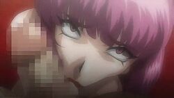 :>= animated animated_gif anime_screencap ball_sucking blowjob bracelets deepthroat demon_girl edwin_black female giver_pov light-skinned_female light_skin looking_at_viewer male_pov murakami_teruaki oboro_(taimanin_asagi) oral ova pov purple_hair red_dress red_eyes straight submissive submissive_female tagme taimanin_(series)