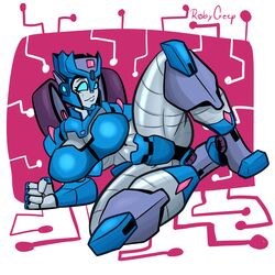 1girls big_ass big_breasts big_butt blue_eyes breasts chromia cybertronian female hasbro legs legs_held_open legs_up robot robot_girl robot_humanoid transformers