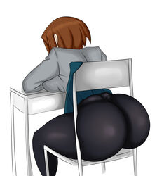 1girls ass big_ass big_breasts bottom_heavy breasts brown_hair brunette bubble_ass bubble_butt chair chair_embarrassment dat_ass desk fat_ass female huge_ass large_ass large_breasts light-skinned_female lord_lince my_hero_academia ochako_uraraka pantyhose school_uniform schoolgirl short_hair sitting sitting_at_desk sitting_on_chair skirt_caught_on_object stool_position thick_ass thick_thighs thighs tight_clothing voluptuous