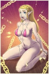 ahe_gao alternate_version_available ass bad_censor bikini blonde_hair blowbang breasts breath_of_the_wild censored cleavage covered_nipples covering covering_crotch cum cum_dripping cum_in_mouth cum_on_breasts cum_on_face demigoddess fellatio hylian kneeling nintendo palomar4233 pointy_ears princess_zelda stasis_rune the_legend_of_zelda thick_ass thick_thighs thighs time_stop wide_hips zelda_(breath_of_the_wild)