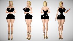 3d breasts bursting_breasts challenge classy cleavage clothed female finalheaven2 full_cleavage honey_select hourglass_figure huge_breasts office secretary teasing tight_clothes