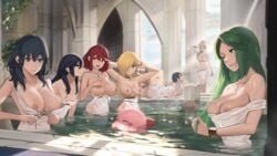 1boy 6+girls ;) alternate_version_available aqua_eyes arch areola areolae armpits arms_up bangle bangs bare_shoulders bath bathhouse bathing bayonetta bayonetta_(character) bayonetta_2 big_ass big_breasts big_butt black_eyes black_hair black_ribbon blonde_hair blue_eyes box bracelet breast_size_difference breasts breasts_out butt byleth_(fire_emblem) byleth_(fire_emblem)_(female) cardboard_box casual casual_exposure casual_nudity chest_jewel cleavage cleavage_cutout closed_eyes clothing_cutout collarbone creature crossover deep_cleavage eyebrows_visible_through_hair eyelashes eyelashes_visible_through_hair eyeliner eyes fire_emblem fire_emblem:_three_houses fire_emblem_awakening floating glasses gold_trim green_eyes green_hair hair hair_between_eyes hair_over_one_eye hand_on_own_chest hartman_hips hips holding holding_hair hourglass_figure huge_ass huge_breasts huge_butt human j@ck jewelry kid_icarus kid_icarus_uprising kirby kirby_(series) large_ass large_breasts large_butt leaning_forward loincloth long_hair looking_at_viewer lucina_(fire_emblem) lying mario_(series) medium_breasts metroid multiple_girls naked_towel navel nintendo one_eye_closed paid_reward palutena partially_submerged patreon_reward petals petals_on_liquid pillar ponytail princess_rosalina pyra_(xenoblade) red_eyes red_hair relaxing ribbon samus_aran see-through short_hair sleeping sleeveless slim slim_girl slim_thick slim_waist small_breasts smile straight_hair strap_slip super_mario_galaxy super_smash_bros. swept_bangs towel undressing very_long_hair water wet_clothes wide_hips xenoblade_(series) xenoblade_chronicles_2