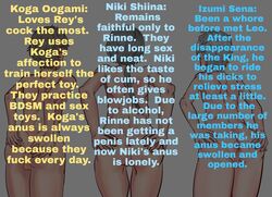 anus ass ensemble_stars! male male_only mobleoiz naked ogami_koga sena_izumi_(ensemble_stars) shiina_niki text white_hair