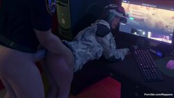 1boy 1girls 3d 3dbabes 3dx anal anal_penetration anal_sex animated big_penis doggy_style ela_(rainbow_six) from_behind from_behind_position light-skinned_male nappana no_sound rainbow_six rainbow_six_siege sex tagme tom_clancy video