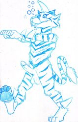 anthro crystal_beast crystal_beast_topaz_tiger duel_monster erection felid hi_res hypnosis jinkslizard male male_only mammal mind_control pantherine shounen_jump sleepwalking solo tiger yu-gi-oh! zombie_walk