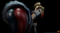 1girls 3d 4k amanda_sparkle armwear ass baseball_bat batman:_arkham_knight batman_(series) bent_over black_background black_hair blonde_hair clothed clothed_female clothing comment_section dc dc_comics deviantart dress eyeliner facepaint female female_only fully_clothed harley_quinn harley_quinn_(arkham) harley_quinn_(arkham_knight) holding_baseball_bat holding_object lace lace-trimmed_dress leggings light-skinned_female light_skin looking_at_viewer looking_back looking_back_at_viewer makeup pants plain_background popa_3d_animations pose poster puffy_sleeves rear_view red_hair seductive shiny_clothes short_dress short_sleeves signature sleeves solo three_tone_hair twintails updress url wallpaper