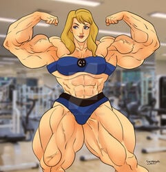 fantastic_four hyper_muscles invisible_woman marvel marvel_comics muscular_female roemesquita sue_storm