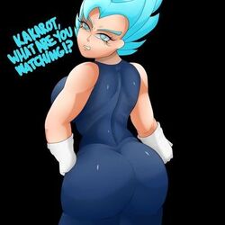 ass_focus big_ass blue_eyes blue_hair dragon_ball female_only female_vegeta rule_63 super_saiyan_blue vegeta