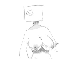 big_breasts enderman enderwoman female minecraft vic_holle