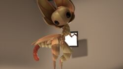 3d_(artwork) animal_genitalia arthropod black_eyes coliser digital_media_(artwork) erection feral genitals hi_res insects leavanny looking_at_viewer male mantis nintendo nude penis pokémon_(species) pokemon simple_background solo solo_focus video_games yellow_body